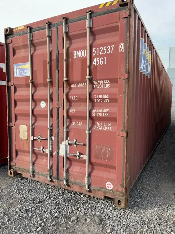 40' High Cube Cargo Worthy Used, brick, in the Reno yard