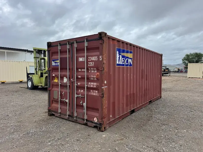 20' Standard Cargo Worthy Used, brick, in the Reno yard